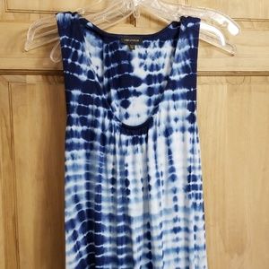 NWT L&T  XL  Maxi NavyTye Dyed Awesome Dress !!